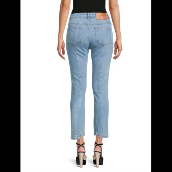 Cavalli Class (Roberto Cavalli) Split Seam Cropped Jeans Sz 27 - Picture 2 of 9